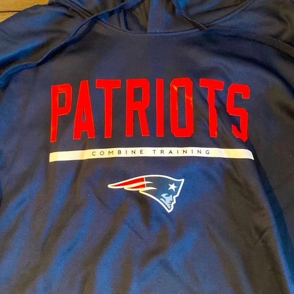 NWT [New Era] New England Patriots Navy Fleece NFL Pullover Hoodie Mens L or XXL - Picture 7 of 12